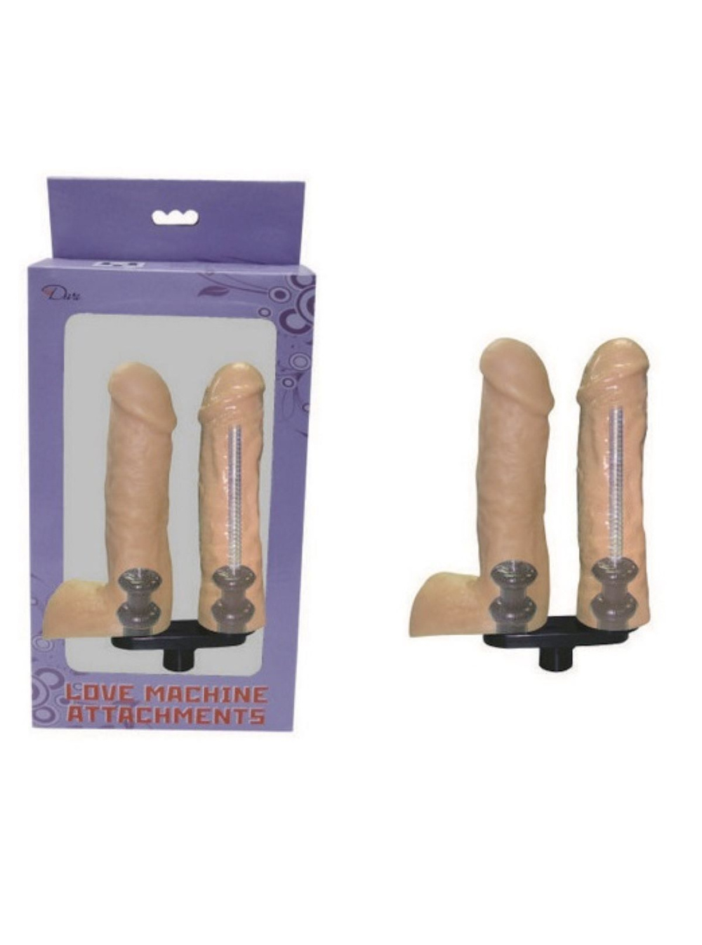 Сменная двойная насадка для секс машин Diva телесная 18 см