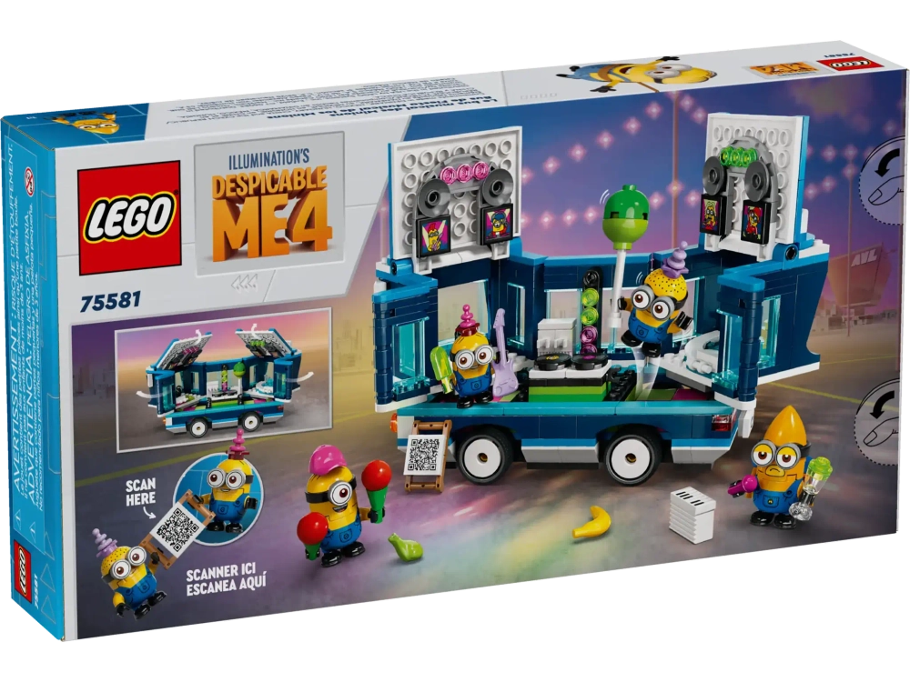 Конструктор LEGO Гадкий я 4 75581 Музыкальный автобус для вечеринок миньонов