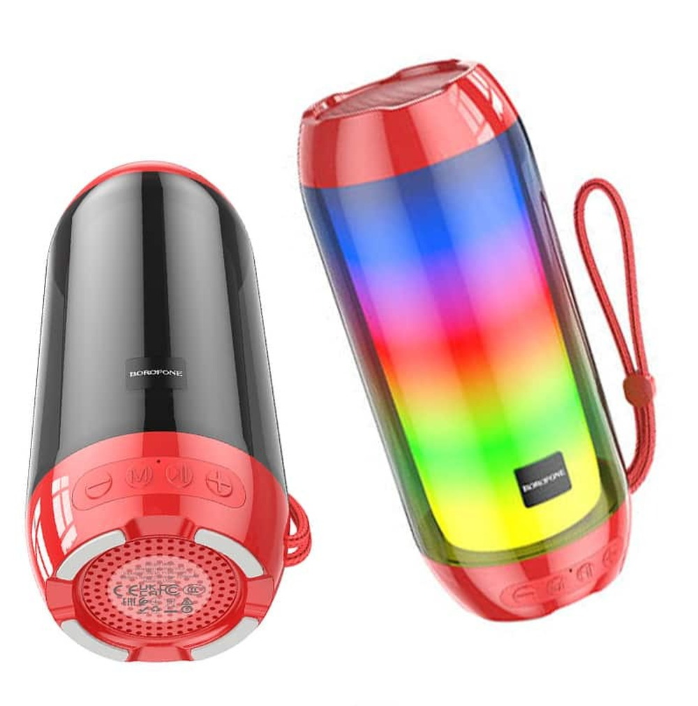 Колонка - Bluetooth BOROFONE BR25 LED (красный)