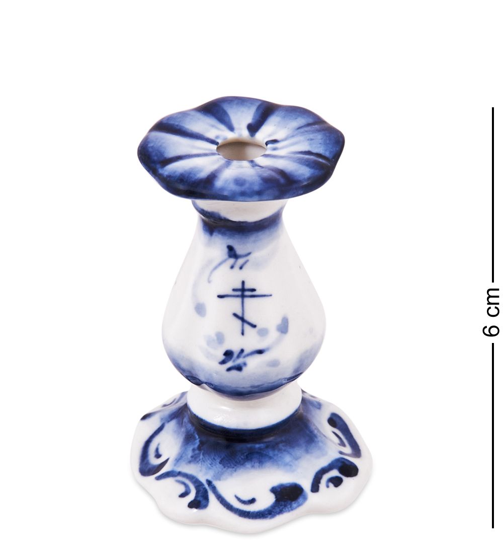 ГЛ- 062 Подсвечник (Гжельский фарфор)