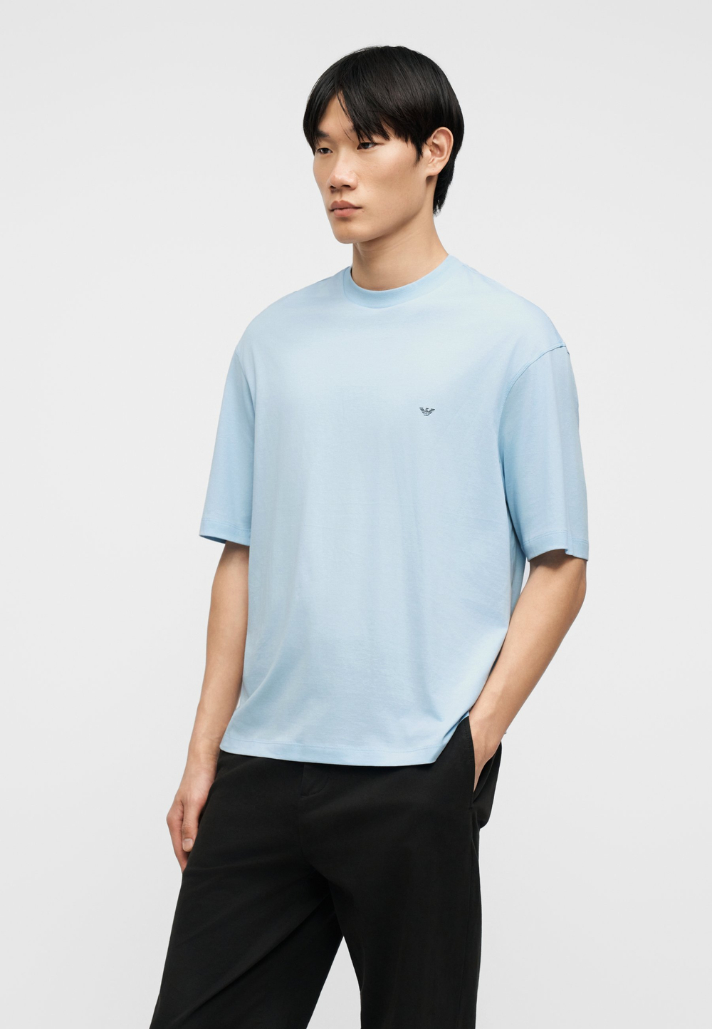 Emporio Armani Футболка с принтом - Голубой