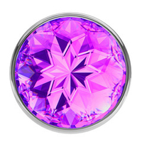 Анальная пробка 8см с фиолетовым кристаллом Lola Games Diamond Purple Sparkle Large 4010-05Lola