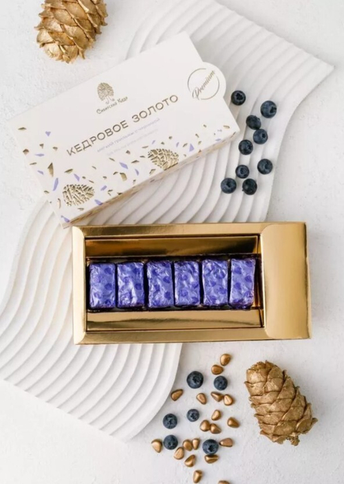 Кедровое золото с Черникой / 85 г / 100% кедровый орех / ТМ Сибирский кедр