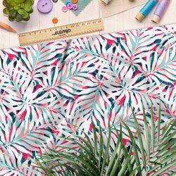 Ткань поплин очаровательный цветочный принт