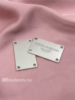 Логотип металлический ДГ. серебристый