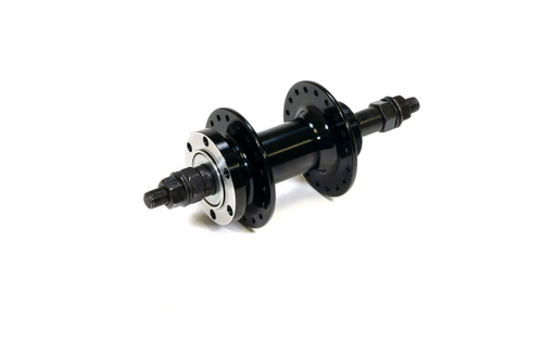 Втулка задняя WZ алюминий диск 6 болтов трещотка гайки, 32H ось 3/8''х135x175мм, черная