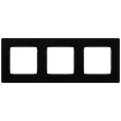 Рамка для розеток и выключателей ЭРА Серия 12 12-5203-06 на 3 поста, Классик, чёрный