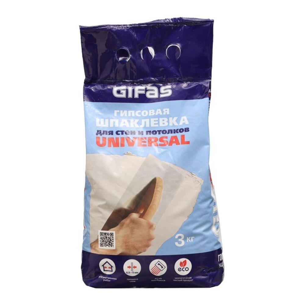 Шпаклевка гипсовая GIFAS UNIVERSAL, 3кг