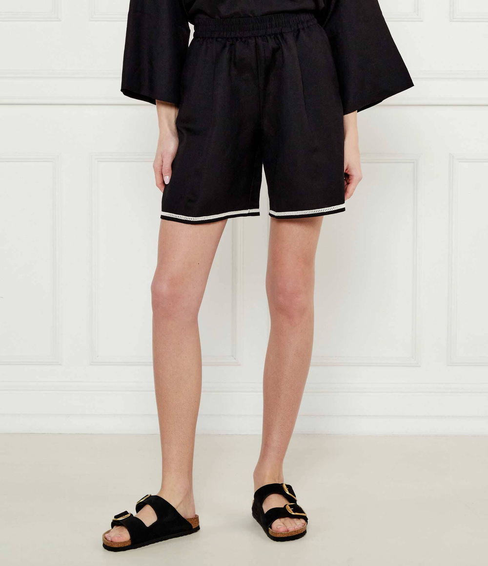 Льняное шорты Twinset U&B - черный(251LB2FDD)
