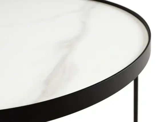 Журнальный столик Driade Ø50х38 см, белая керамика