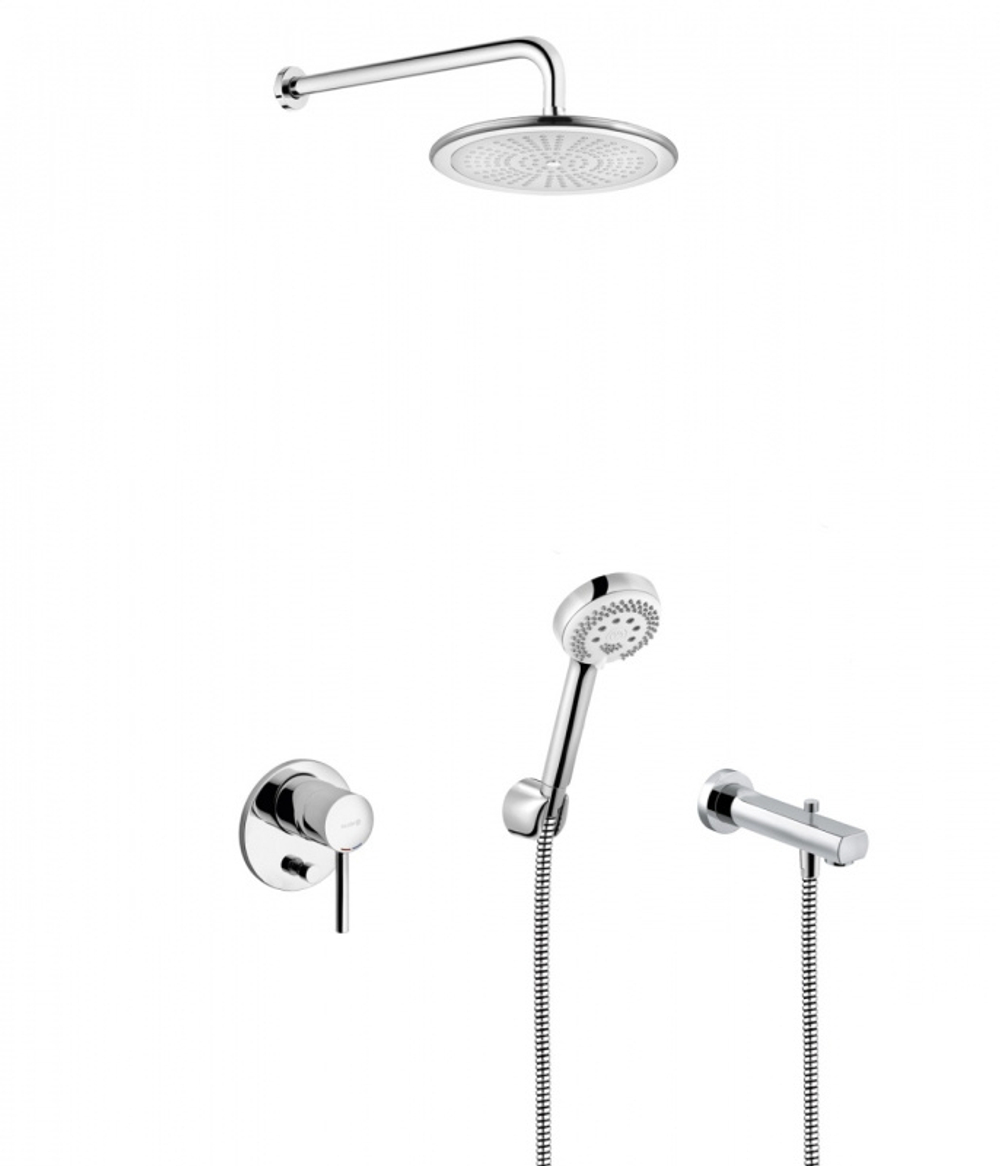 Душевая система Kludi Bozz 386310576 скрытый монтаж с изливом для ванной