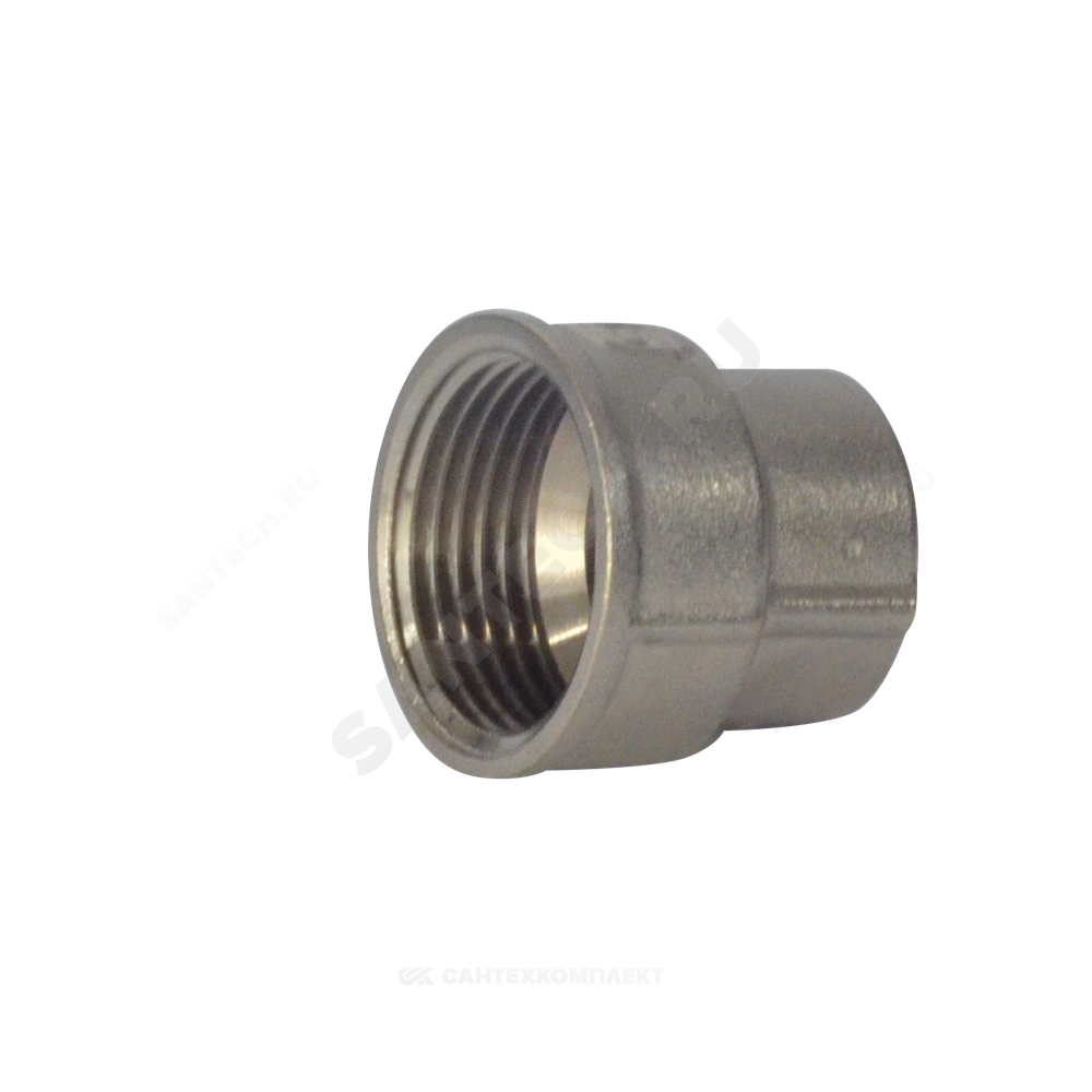 Муфта латунь никель переходная Ду 25х20 (1"х3/4") ВР/ВР SantechSystems