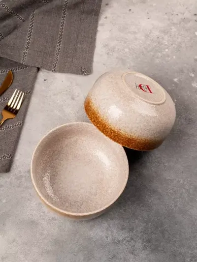 Тарелки 6 салатников глубокие для супа охра фарфор 16 см