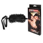 Черная кружевная маска с атласной лентой (Цвет: черный)