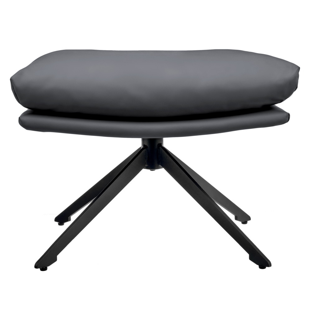 Оттоманка HUG тёмно-серый, экокожа