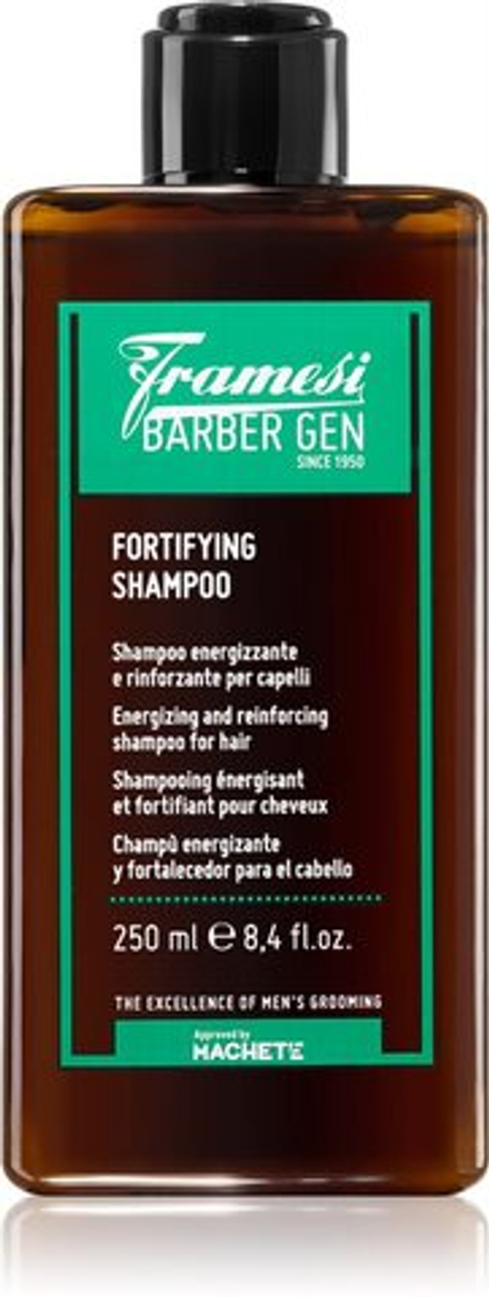 Framesi Barber Gen Fortifying - укрепляющий шампунь для истонченных волос со склонностью к выпадению /   250  ml  / GTIN 8032505872471