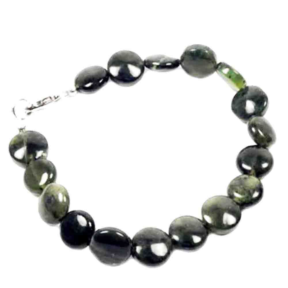 Браслет "Драже 10" нефрит темный