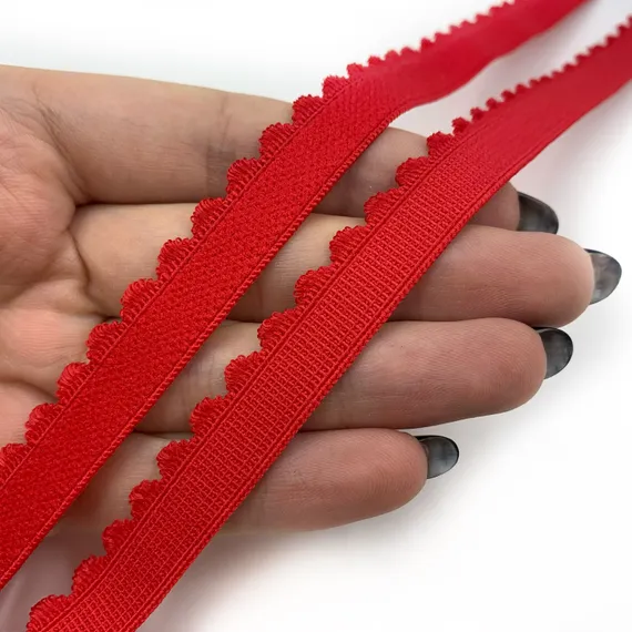 Резинка отделочная красная 12 мм (цв. 100), 605/12