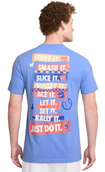 Мужская теннисная футболка Nike Court Dri-Fit - небесный