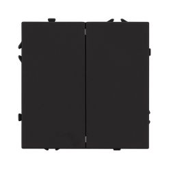 Механизм выключателя двухклавишный проходной SWT-NOBE-MKP2-SFPL-BK (230V, 10A) (Arlight, Черный оникс) 054255