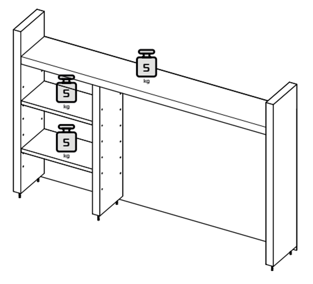 Надстройка для стола письменного КОМПИ, 105х17х65, белый