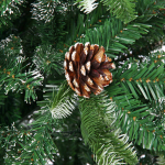 Ёлка «Маскарад» 120 см, ПВХ+резина с шишками, ягодами и снегом (224 ветки)