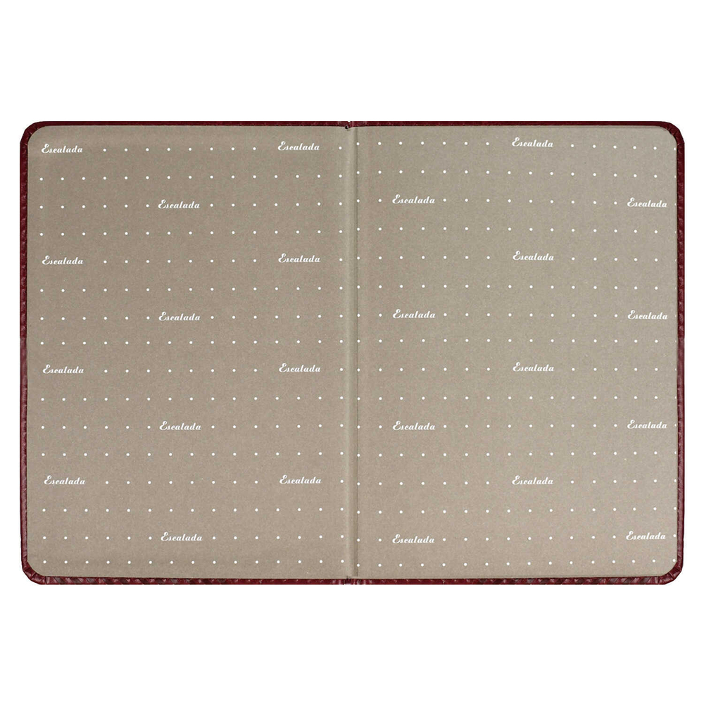 Ежедневник датированный 2026 ESCALADA, А5, 176 л., арт. 70220/ 15 САРИФ БОРДОВЫЙ (кожзам: 146x211 мм, твёрдый переплёт с поролоном, материал обложки: искусственная кожа "Сариф"; декор: блинтовое тиснение; способ крепления блока: ниткошвейный; вн. бло