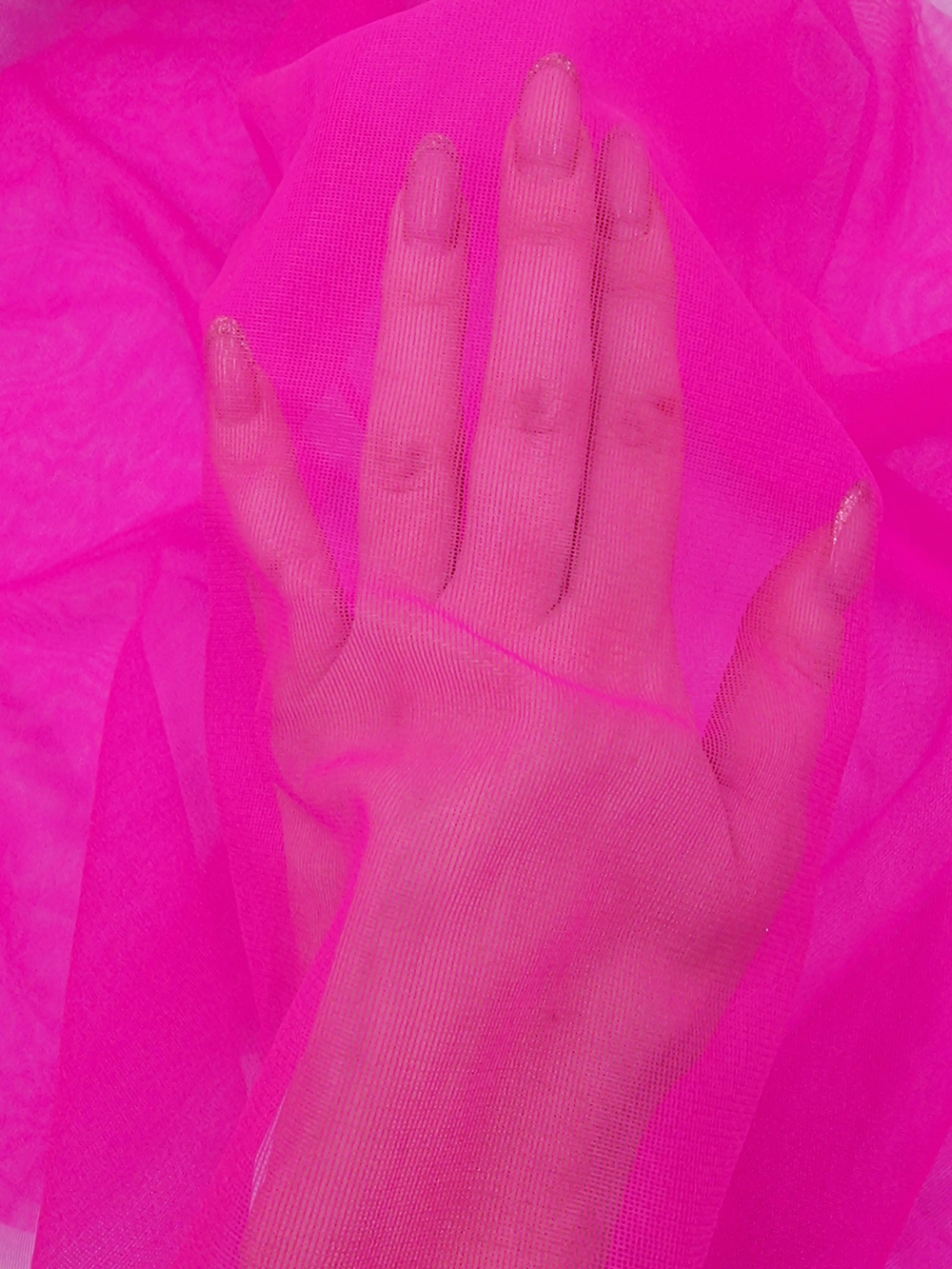 Сетка не эластичная корсетная розовый неон 0,1 м (Китай)