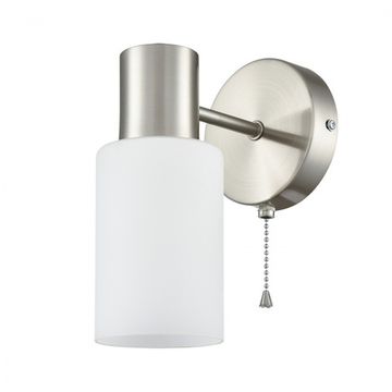 Бра 1*E14 8099/1W никель/ белый Mave Lumion