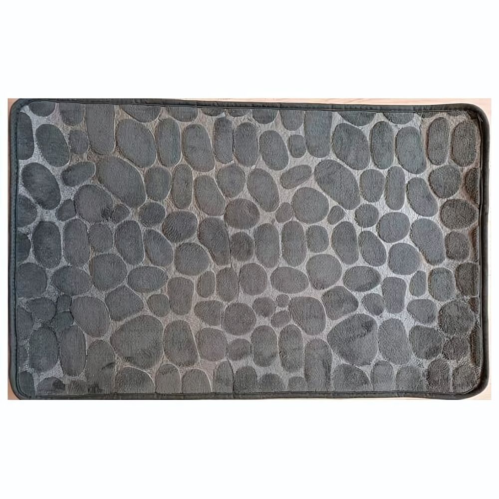 Коврик для ванной Камни 50*80см, темно-cерый