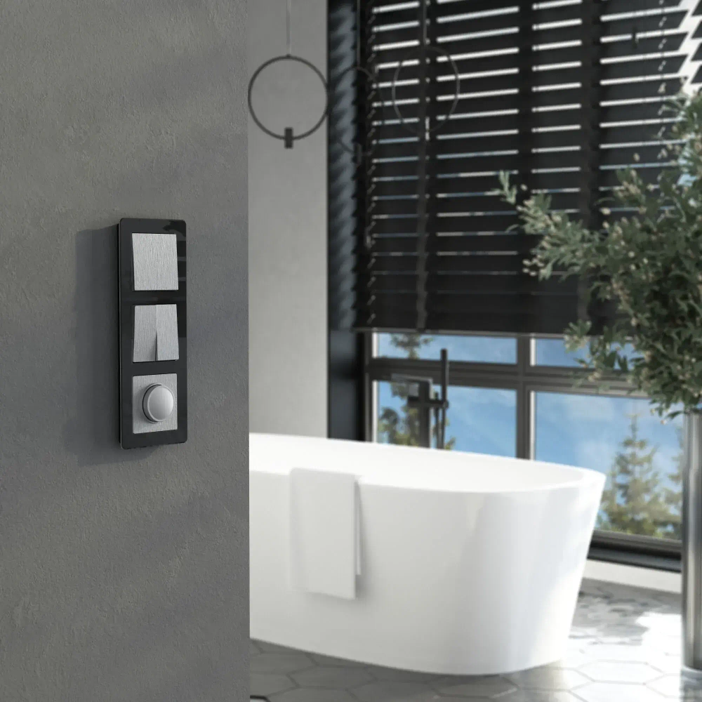 Выключатель одноклавишный (cеребряный рифленый) W1110009