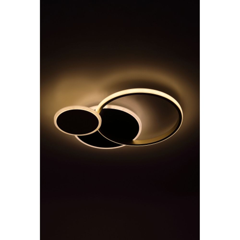 Светильник потолочный светодиодный ЭРА Модерн City CLL-1-60 3K-6,5K RC BK+GD с ДУ черный/золото | Светильники SPB-6 с ДУ