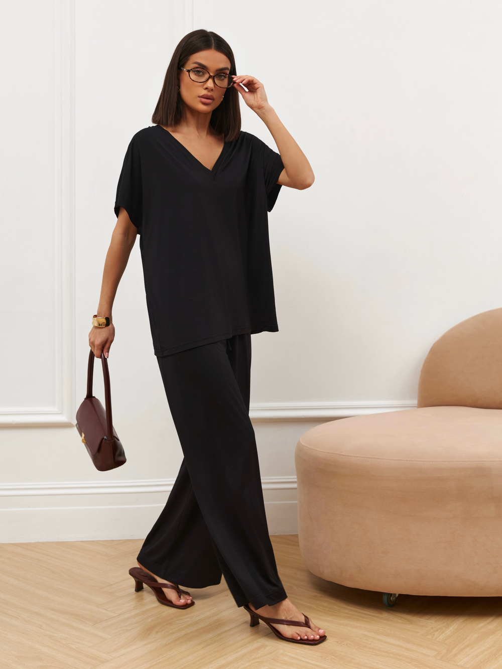 Костюм футболка и штаны из вискозы