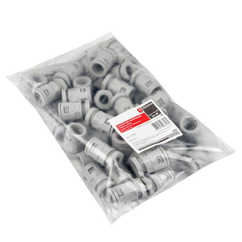 Коннектор для гофрированной трубы (20 мм) (50 шт) EKF-Plast (50.00 шт.)