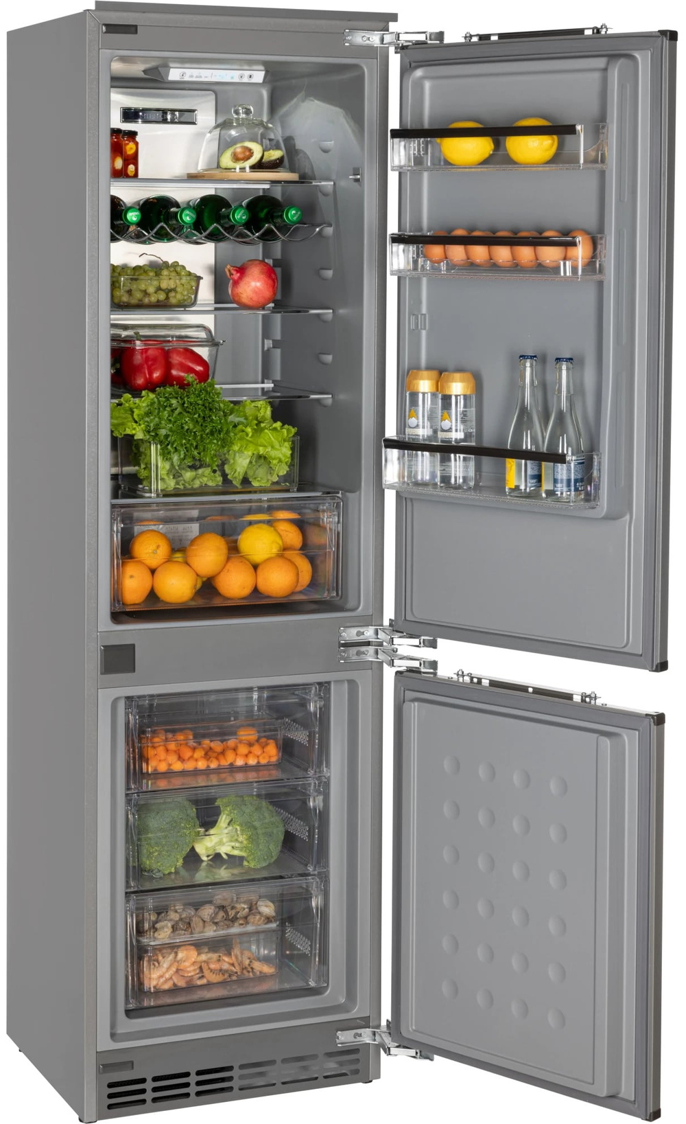 Встраиваемый двухкамерный холодильник Hiberg i-RFCB 400F NF