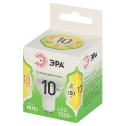 Лампочка светодиодная ЭРА GREEN LINE LED MR16-10W-830-GU10 GL GU10 10 Вт софит теплый свет