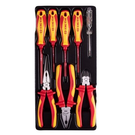 Цена на KING TONY (9-40618GP) Набор диэлектрического инструмента, ложемент, 8 предметов