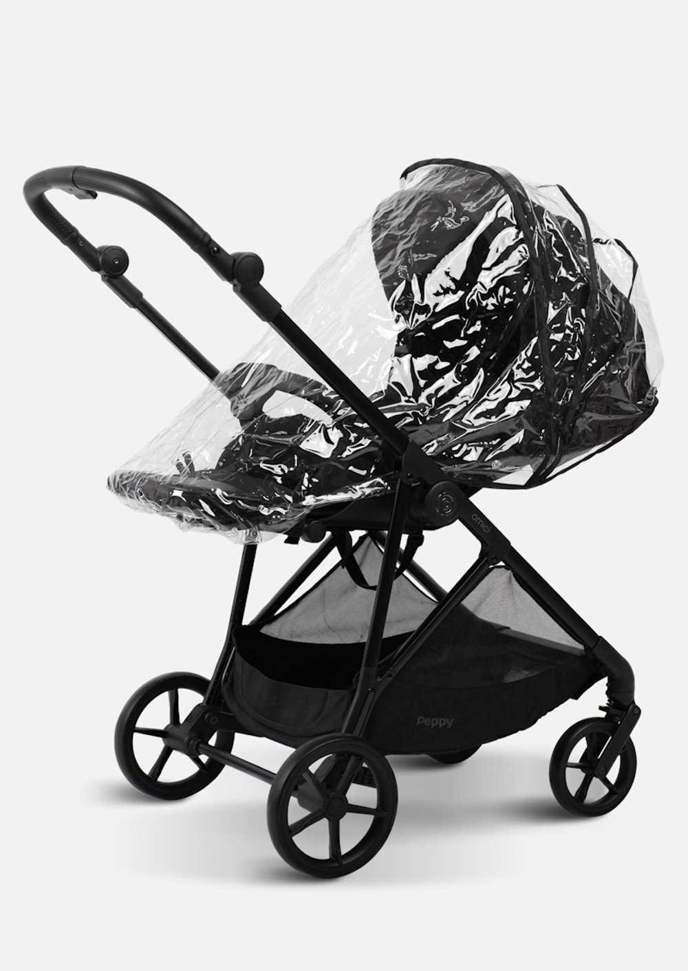 Peppy Коляска прогулочная Amici (Black) рама Black