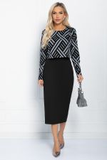 Костюм Дэрил (черный/полосы) К11199 LT Collection (Акция)