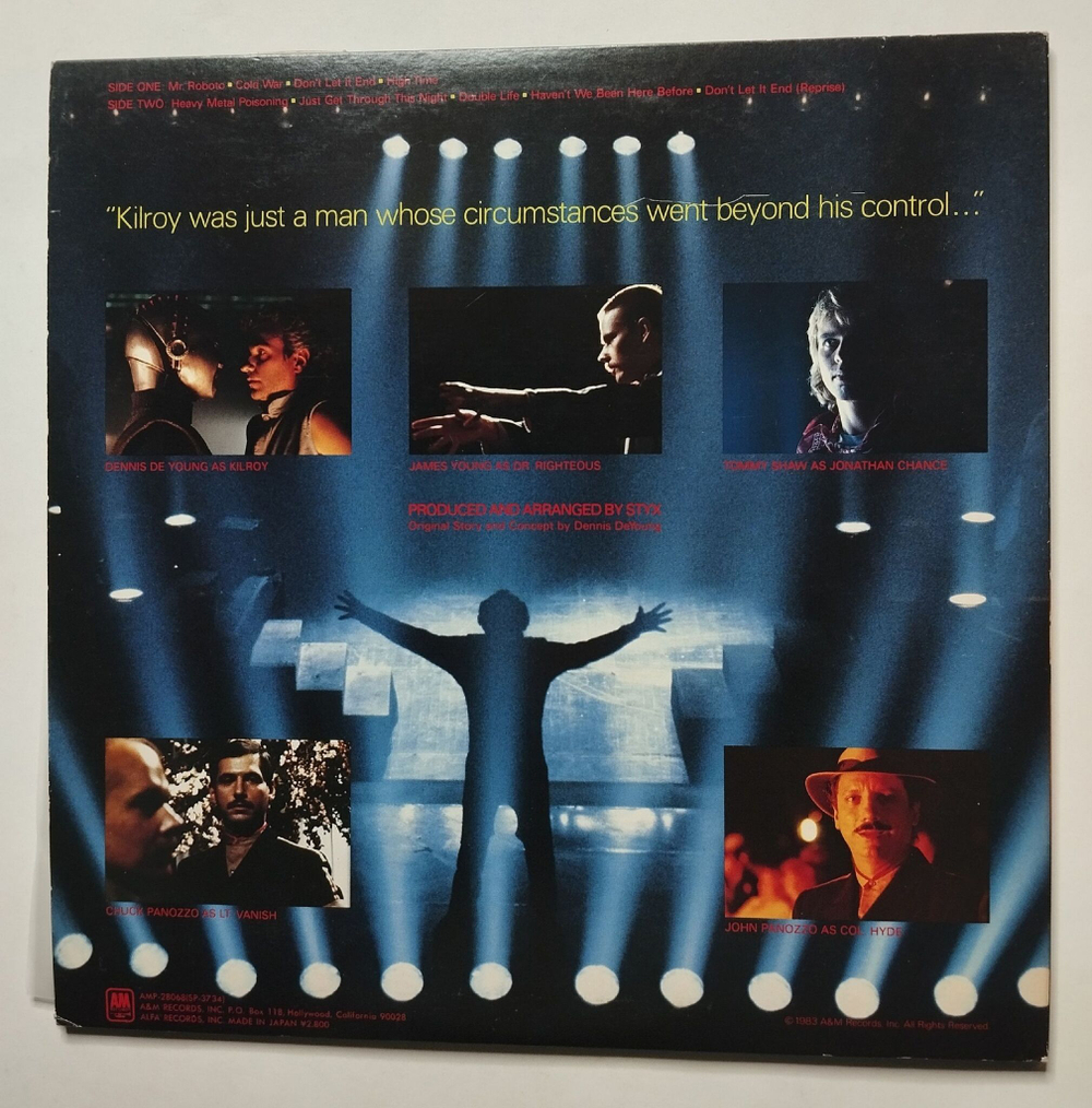 Винтажная виниловая пластинка LP Styx Kilroy Was Here Mr. Roboto (Japan 1983) (Obi)
