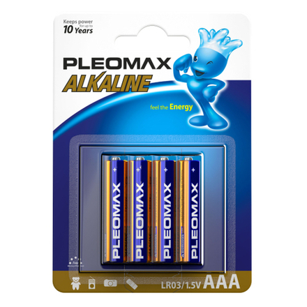 Батарейки Pleomax LR03-4BL Alkaline