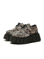 Женские Ботинки Leopard Faux Fur Creepers