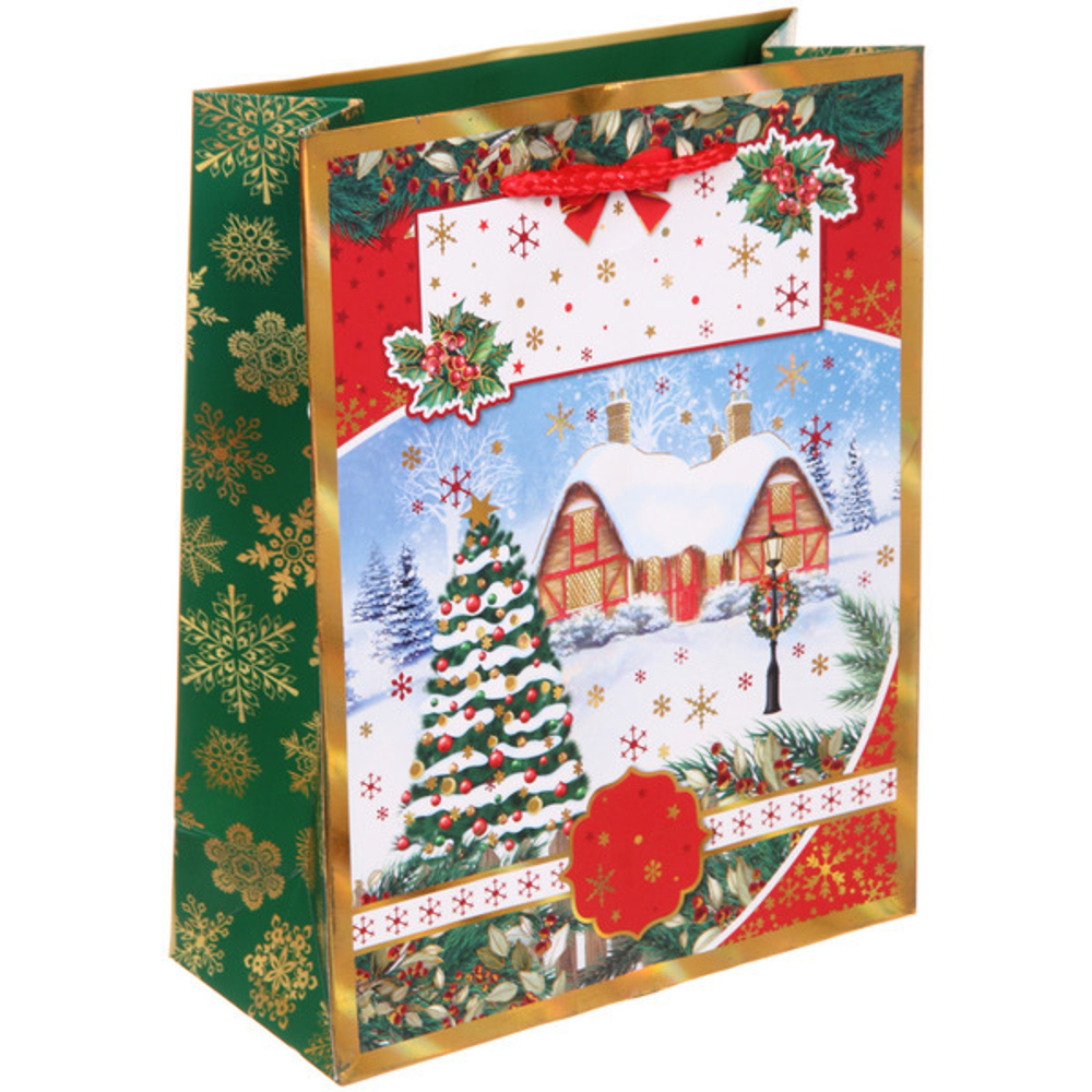 Пакет подарочный «Зимняя радость» 18*23*8 см, микс