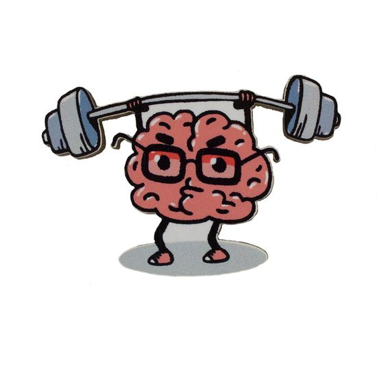 Деревянный значок. Мозги Сила