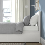 Каркас кровати с 2 ящиками для хранения - IKEA MALM/LОNSET/LÖNSET , 120х200 см, белый МАЛЬМ/ЛОНСЕТ ИКЕА
