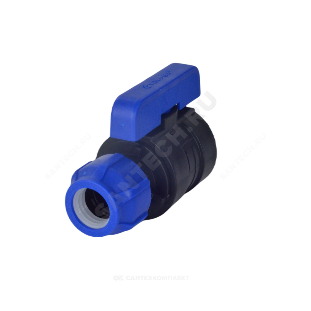 Кран шаровой компрессионный ПЭ Дн 32х3/4" НР Ру16 VALFEX 1210012632034