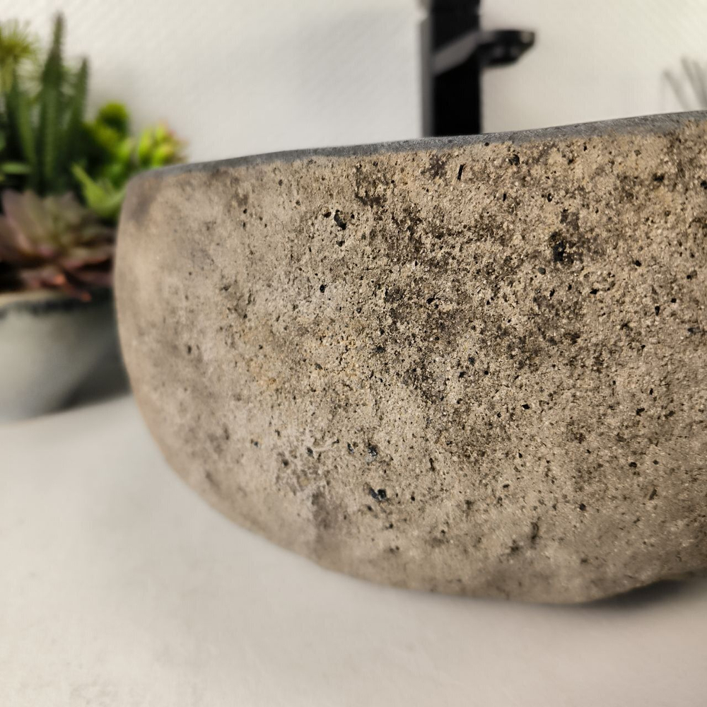 Каменная раковина из речного камня RS-05061 (48*47*15) 0857 из натурального камня