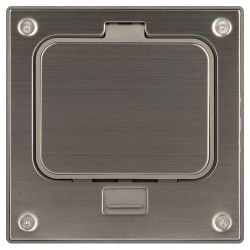 Люки ЭРА ОФИС 18-6001-03 IP66 в бетон с розеткой защёлка цвет серый