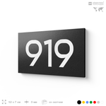 Номер на дверь 919, табличка на дверь для офиса, квартиры, кабинета, аудитории, склада, черная 120х70 мм, Айдентика Технолоджи