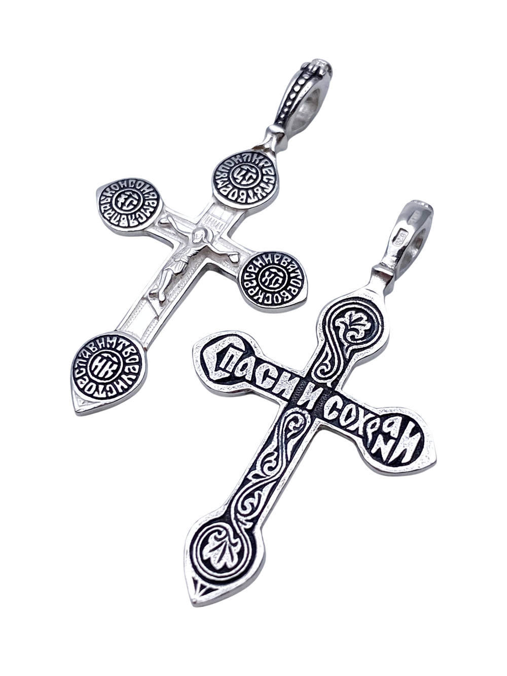 Крест из серебра/Чернение